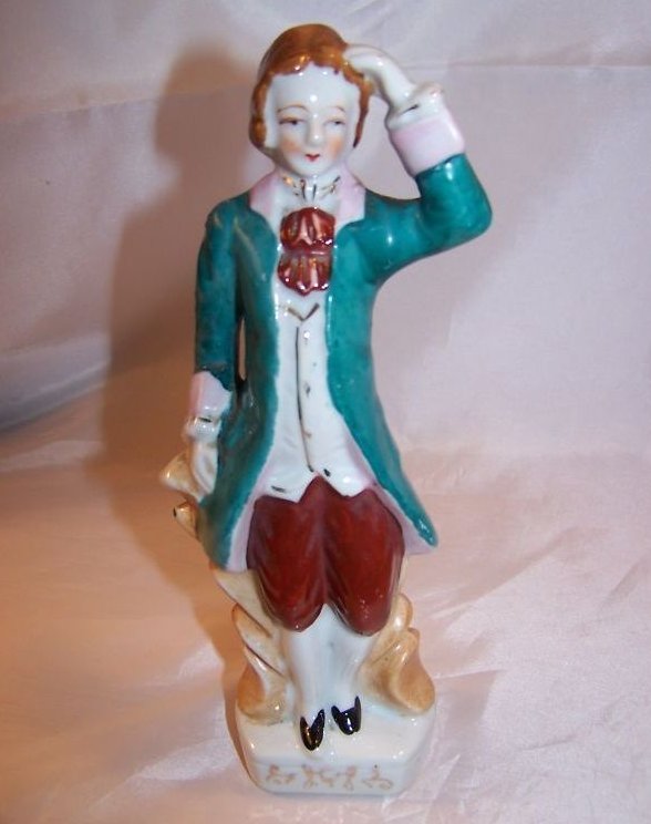 Colonial Man Figurine with Gold Highlights, Japan Japanese