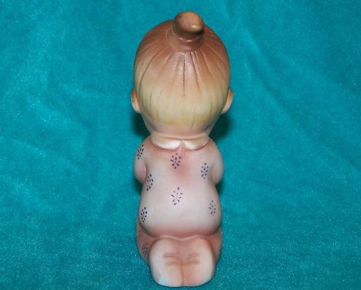 Image 2 of Praying Kneeling Girl Figurine, Blonde Curly Haired