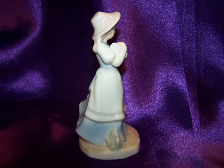 Image 3 of Goose Girl with Gosling, Mother Goose Figurine