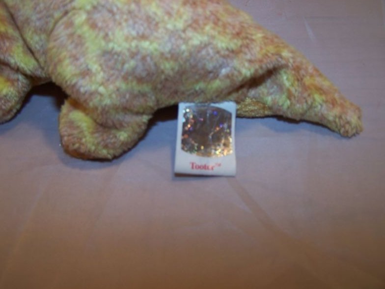 Image 4 of Tooter Spotted Dinosaur Ty Beanie Baby Plush Stuffed