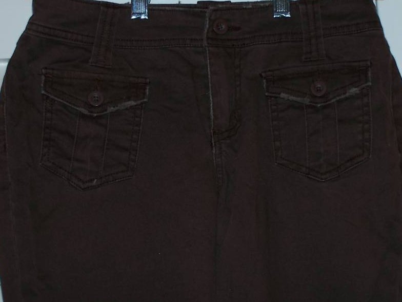 Image 1 of Juniors Sz 1 So Stretch Brown Distressed Pants