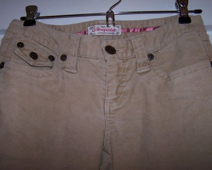 Image 1 of Juniors Sz 0 Aeropostale Brown Corduroy Pants