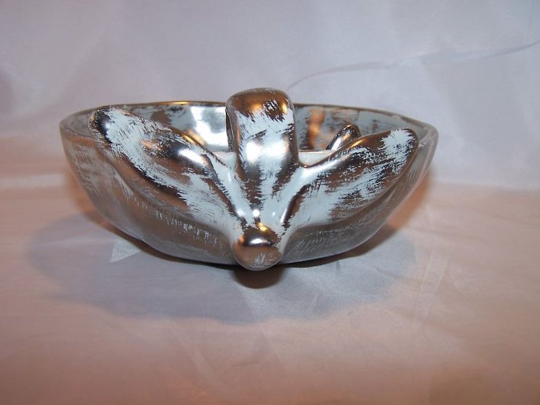 Image 1 of Hand Painted Stangl 3785 Colonial Silver Apple Bowl