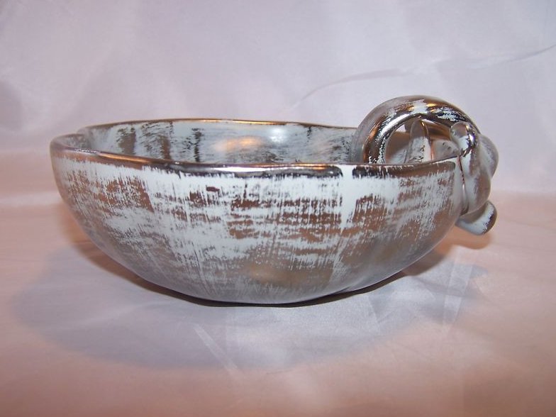 Image 2 of Hand Painted Stangl 3785 Colonial Silver Apple Bowl