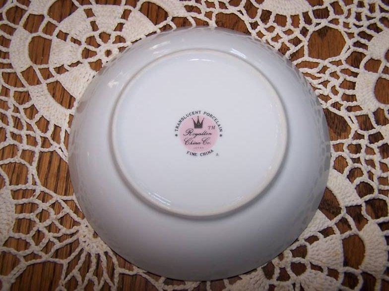 Image 1 of Royalton China Co. White Porcelain Banded Bowl, Japan