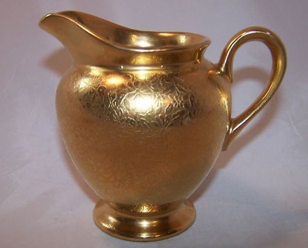 Gold Creamer and Sugar Bowl, Gorgeous, Vintage, Stouffer