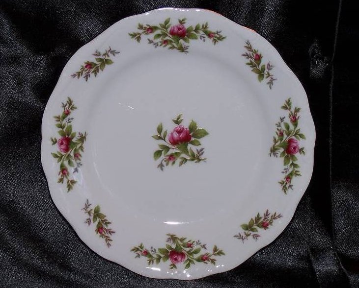 Image 0 of  Johann Haviland Moss Rose Pattern Bread Plate