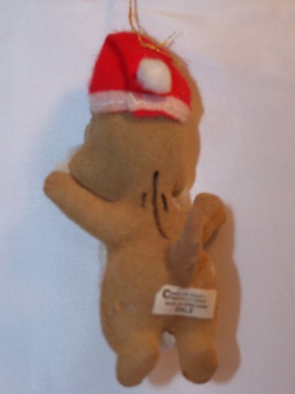 Image 2 of Christmas Dale Chipmunk Ornament, Vntg Flocked Disney
