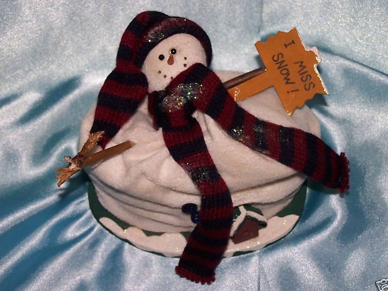 Image 0 of Plush Happy Snowman Hopes for Snow, Winter, Cold Weather