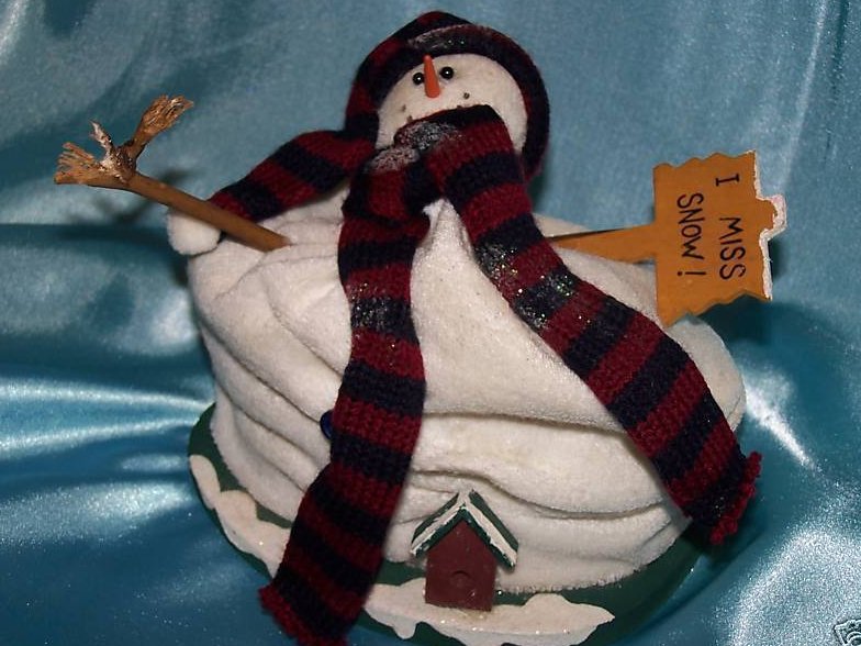 Image 1 of Plush Happy Snowman Hopes for Snow, Winter, Cold Weather