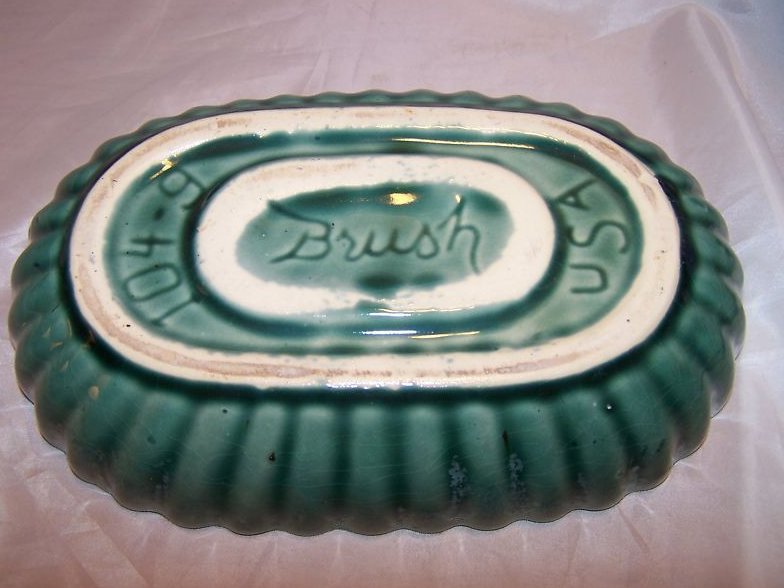 Image 1 of Brush Pottery Icicle Pattern Bowl, Planter, 104-9, USA