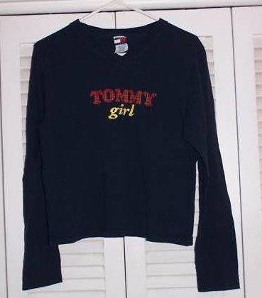 Image 0 of SZ XL Tommy Girl Long Sleeve Dark Blue Girls Shirt