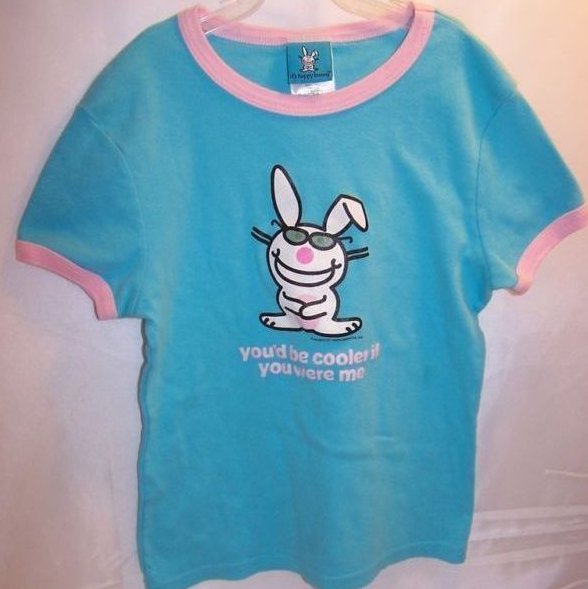 Image 0 of You'd Be Cooler If..., Girls Sz L Happy Bunny T-Shirt