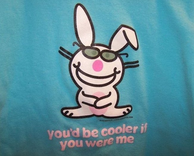Image 1 of You'd Be Cooler If..., Girls Sz L Happy Bunny T-Shirt
