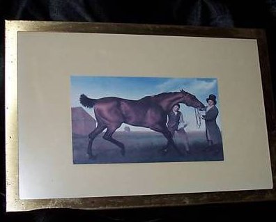 Image 1 of George Stubbs Horse Painting Print, Framed