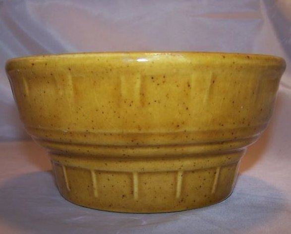 Image 0 of Haeger Brown Speckled Yellow Planter Vase Bowl 33, USA