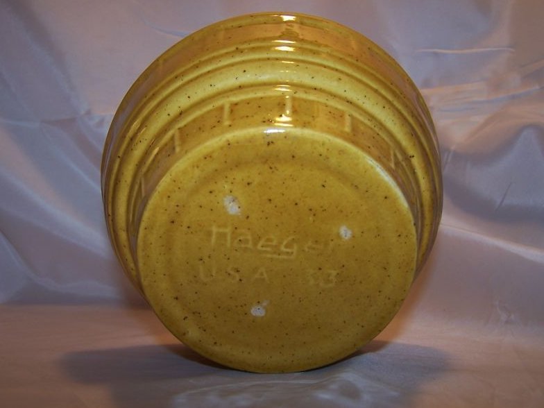 Image 1 of Haeger Brown Speckled Yellow Planter Vase Bowl 33, USA