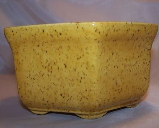 Image 0 of Haeger Speckled Yellow Planter Vase, 4002, USA