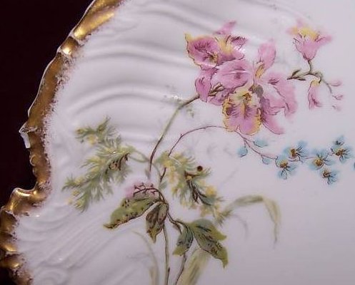 Image 2 of T&V Tressemanes & Vogt Floral Gold Edge Plate, France 