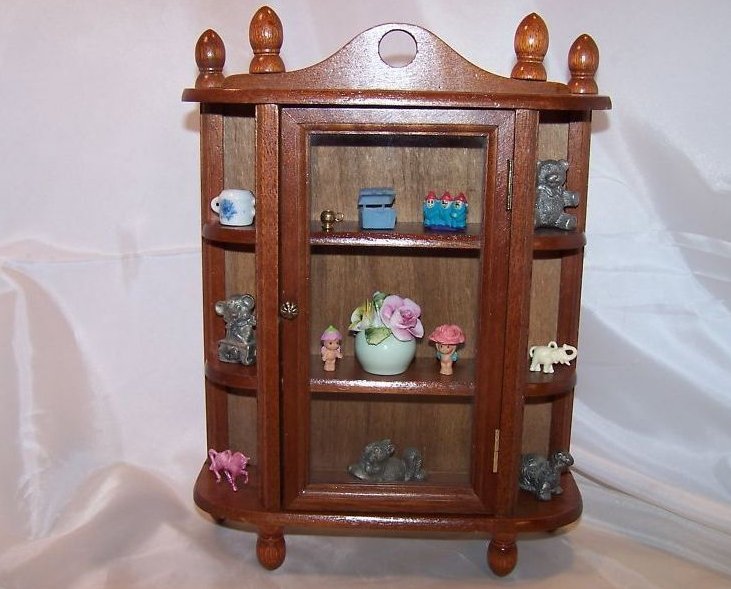 Image 0 of Miniature Curio Cabinet w Knick Knacks, Radnor Flowers