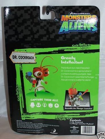 Image 2 of Monsters vs Aliens Dr. Cockroach Action Figure< New