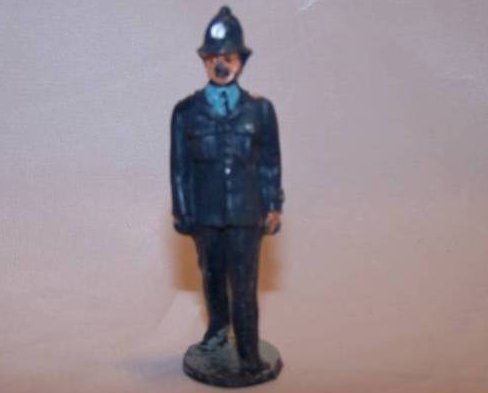 Toy Plastic London Bobby Police Officer in Mid-Stride