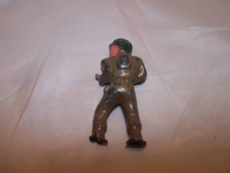 Image 2 of Barclay Metal Soldier with Gun, Helmet, Broken Foot