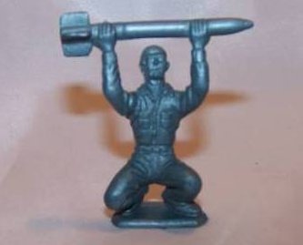 Toy Plastic Air Force Soldier Loading Missile