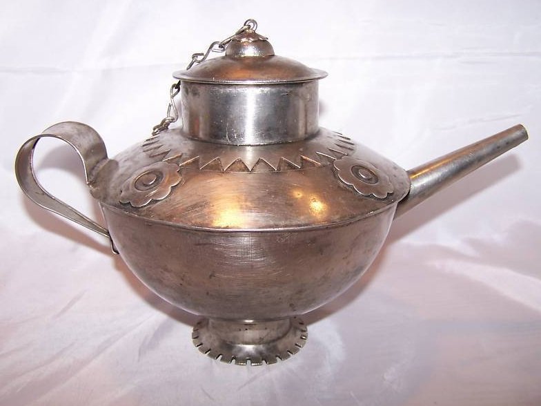 Image 2 of Metal Teapot Tea Pot w Decorative Metalwork