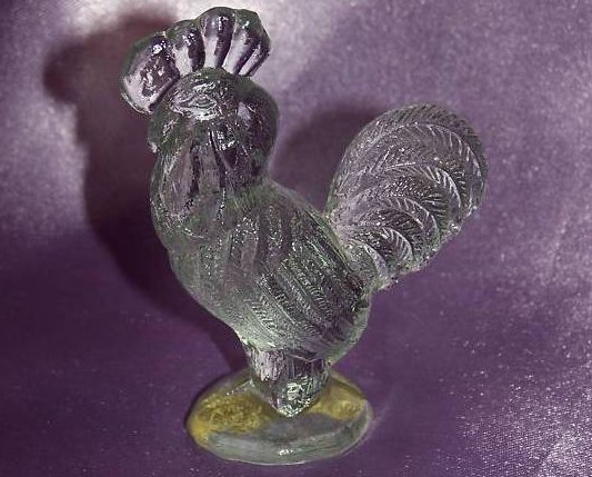 Image 1 of American Summit Art Glass Rooster, Hand Pressed