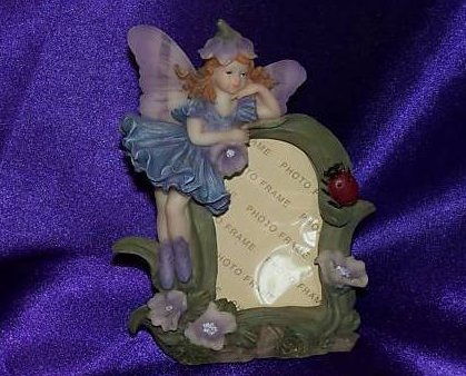 Image 0 of New Purple and Blue Flower Fairy Picture Photo Frame