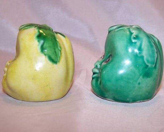 Image 1 of Tomato Face Salt and Pepper Shakers Shaker Japan Japanese