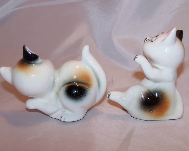 Image 2 of Yowling Cat, Kitten Salt and Pepper Shakers Shaker, Japan Japanese