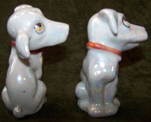 Image 3 of Iridescent White Dog Dogs Salt and Pepper Shakers, Japan