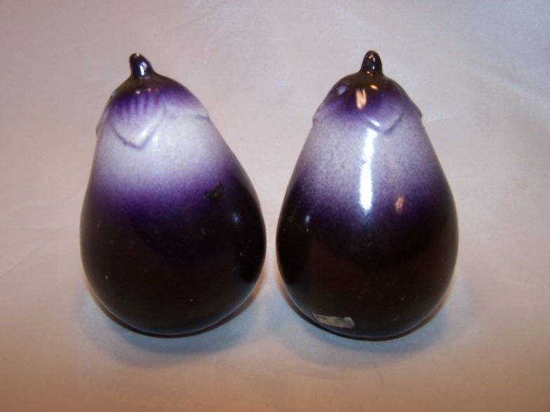 Image 1 of Eggplant Salt and Pepper Shakers Shaker, Japan Japanese