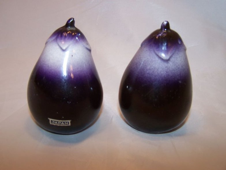 Image 3 of Eggplant Salt and Pepper Shakers Shaker, Japan Japanese