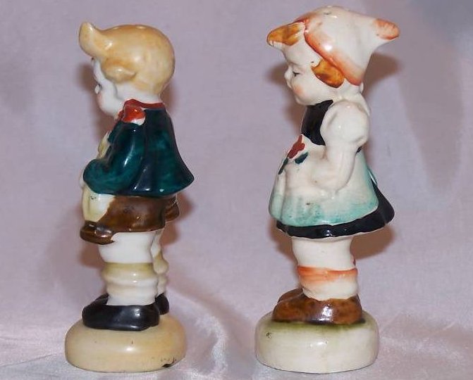 Image 1 of Boy and Girl Salt and Pepper Shakers Shaker, Japan Japanese