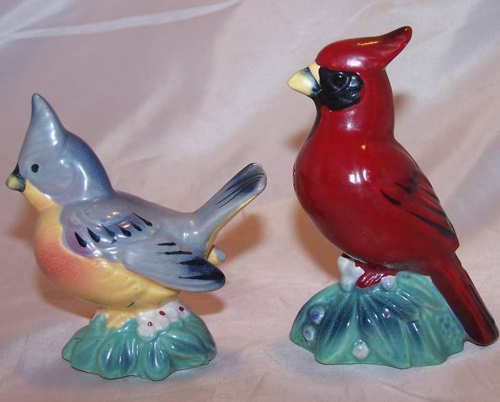 Image 1 of Cardinal Birds Bird Salt and Pepper Shakers Shaker Japan