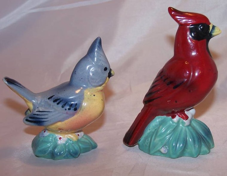 Image 3 of Cardinal Birds Bird Salt and Pepper Shakers Shaker Japan
