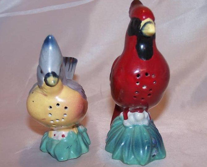 Image 4 of Cardinal Birds Bird Salt and Pepper Shakers Shaker Japan
