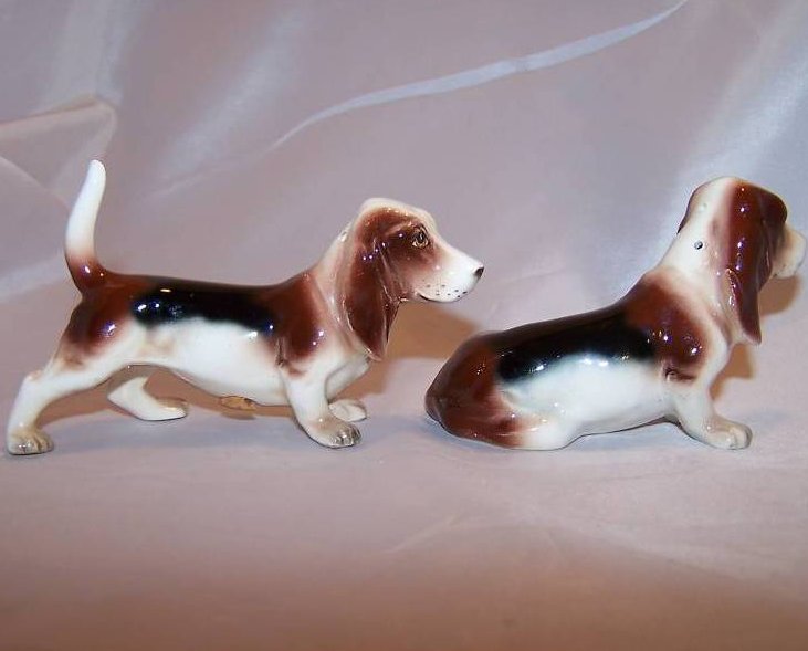 Image 4 of Bassett Hound Dog Salt and Pepper Shakers Shaker, Japan 