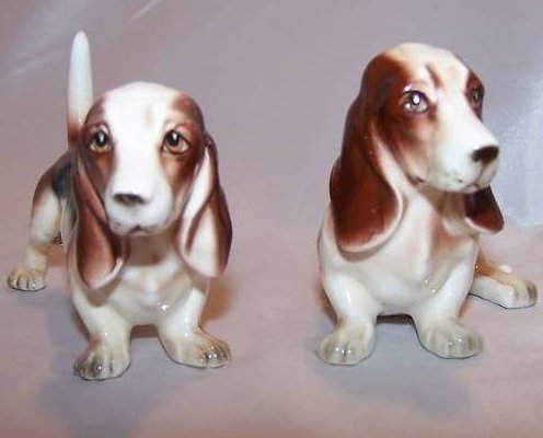 Image 5 of Bassett Hound Dog Salt and Pepper Shakers Shaker, Japan 