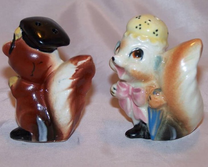 Image 2 of Squirrel Salt and Pepper Shakers Shaker Set, Japan