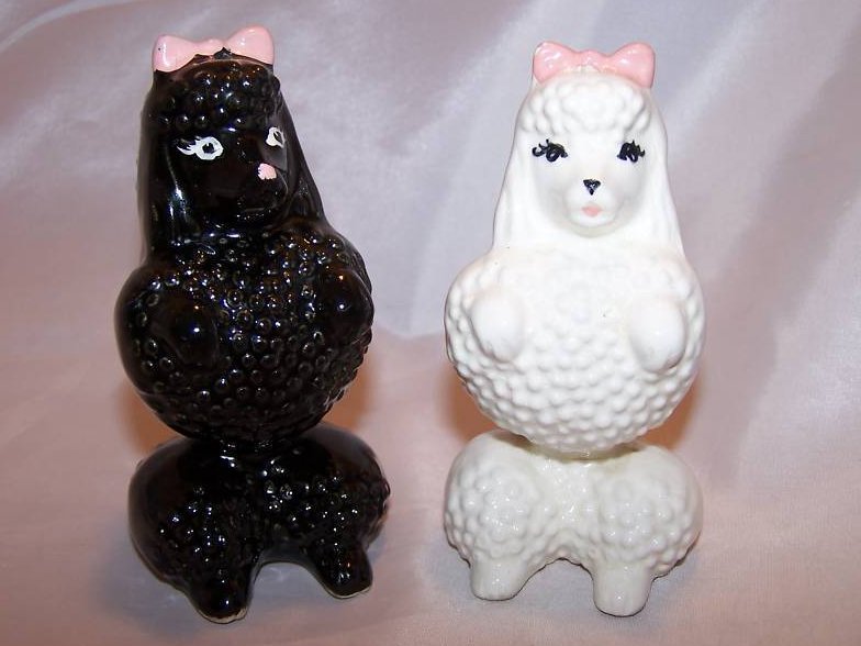 Image 0 of Poodle Dog Puppy Salt and Pepper Shakers Shaker, Japan Japanese