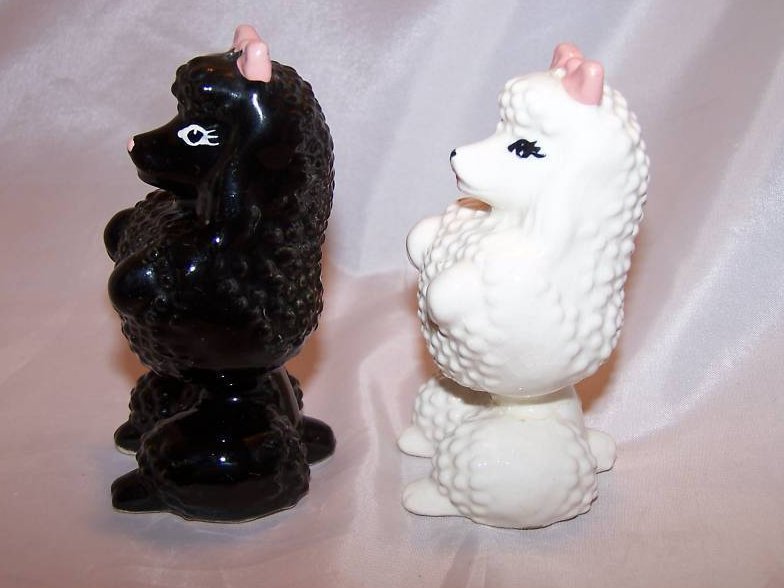 Image 1 of Poodle Dog Puppy Salt and Pepper Shakers Shaker, Japan Japanese