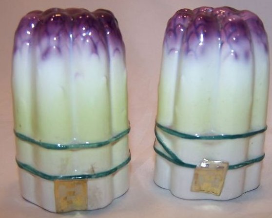 Image 1 of Asparagus Salt and Pepper Shakers Shaker, Japan Japanese