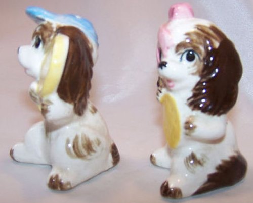 Image 1 of Ping Pong Pups, Dogs Salt and Pepper Shakers Shaker Japan