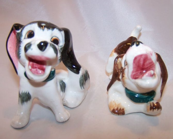 Image 1 of Singing Pups, Dogs Salt and Pepper Shakers Shaker Japan