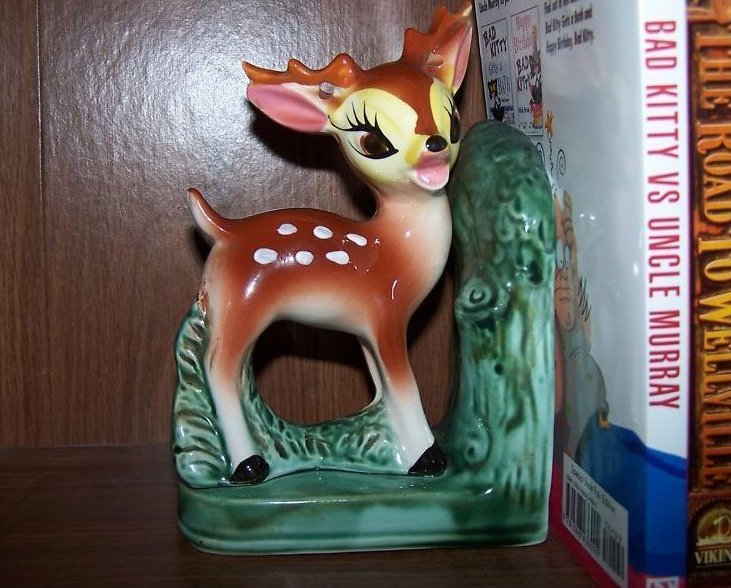 Bookend Baby Deer, Bambi, Woods, Japan Japanese Vintage