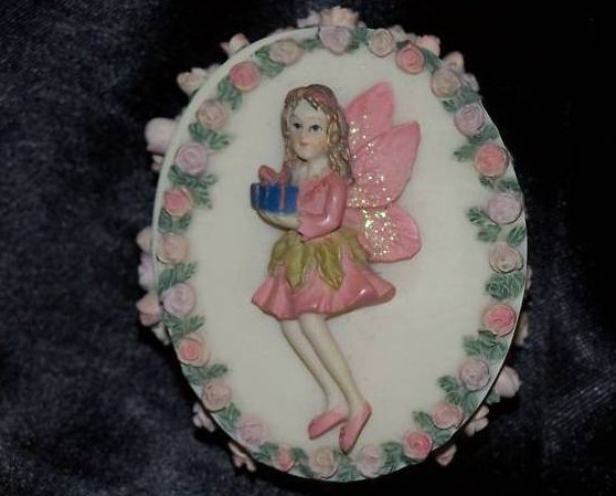 Image 0 of Fairy Pink Roses Trinket Box, Jewelry Box, Tooth Fairy